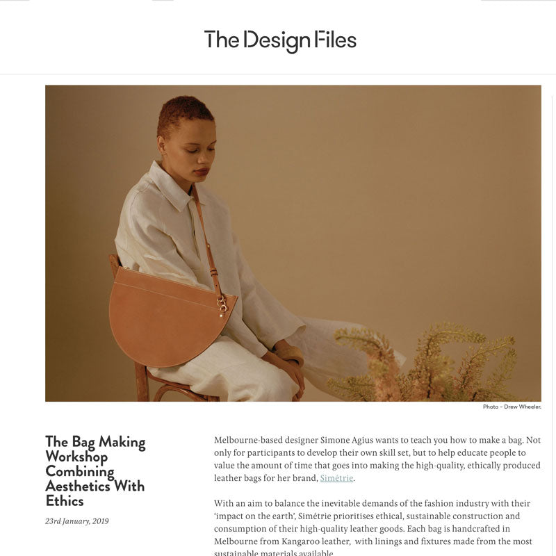 The Design Files write up on simétrie - the bag making workshop combining aesthetics with ethics