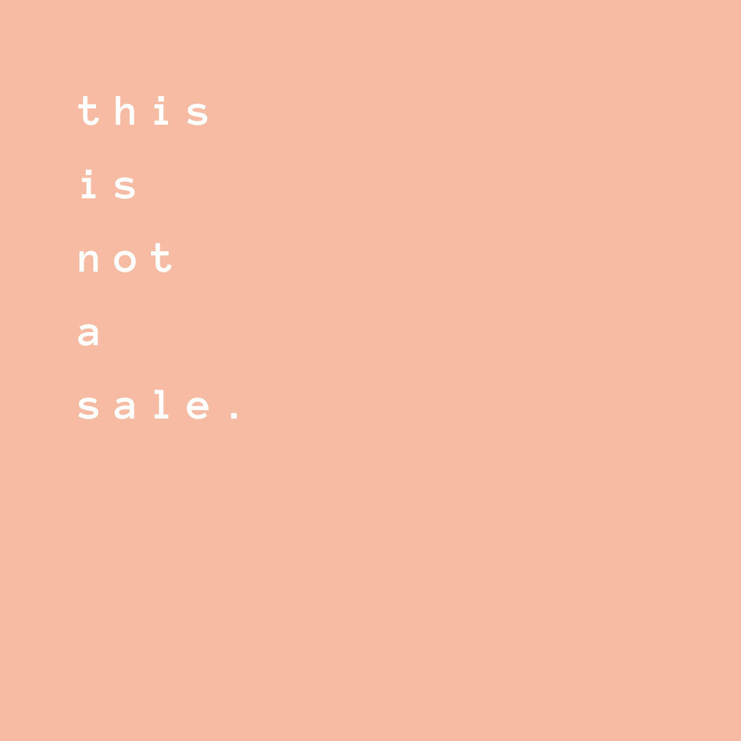 this is not a sale | simétrie