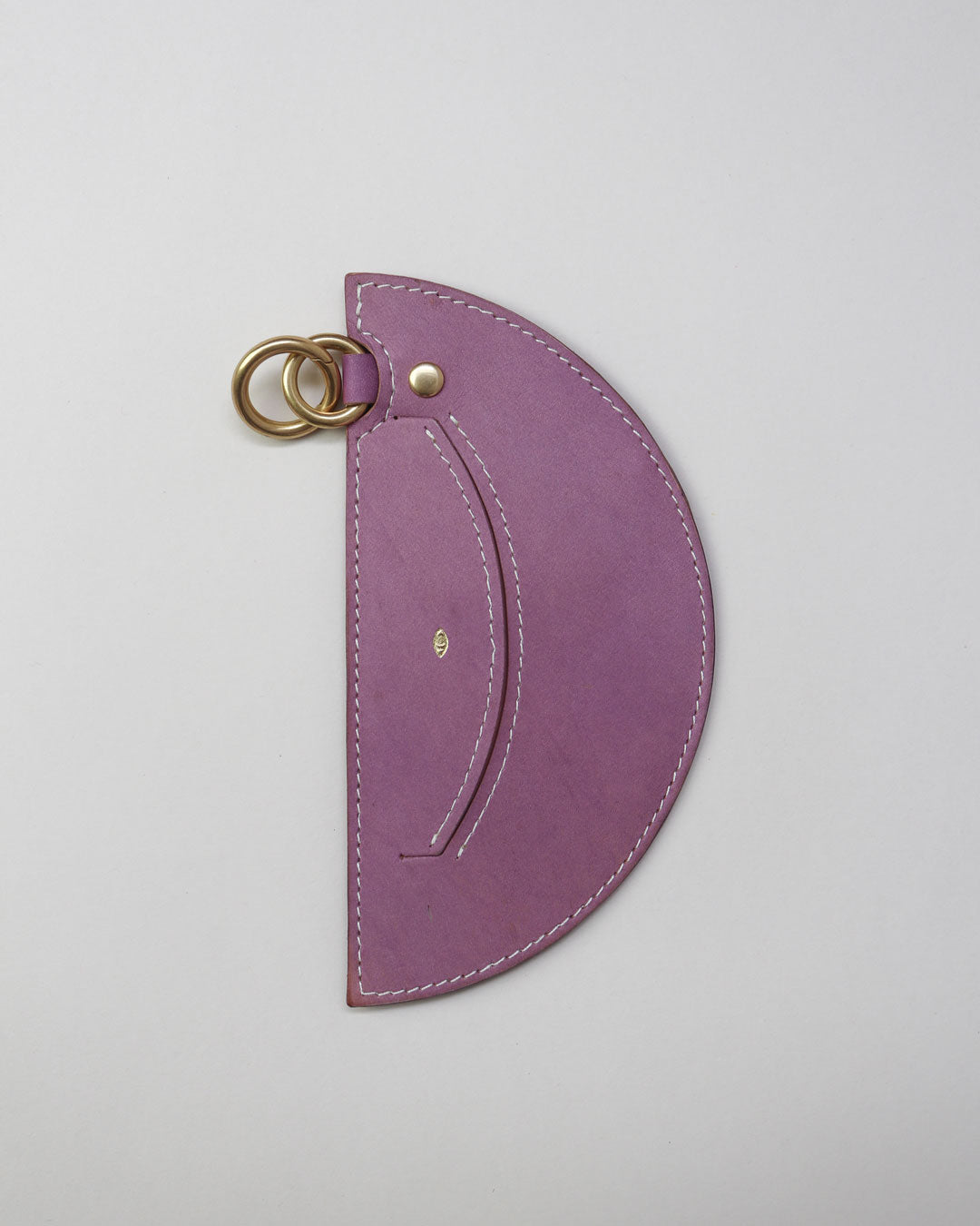crescent moon card charm /  lavender