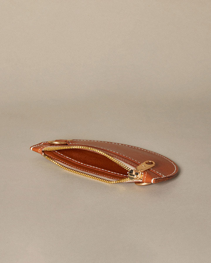 xs crescent moon pouch / bark