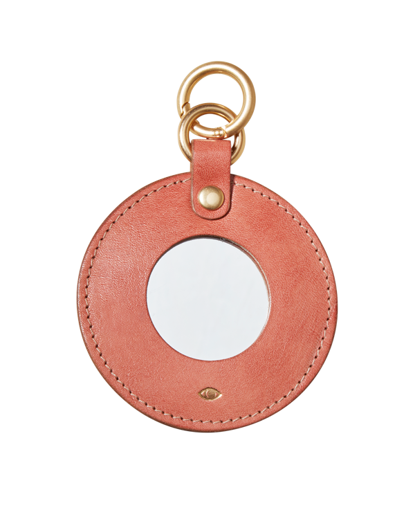 full moon mirror charm / red earth