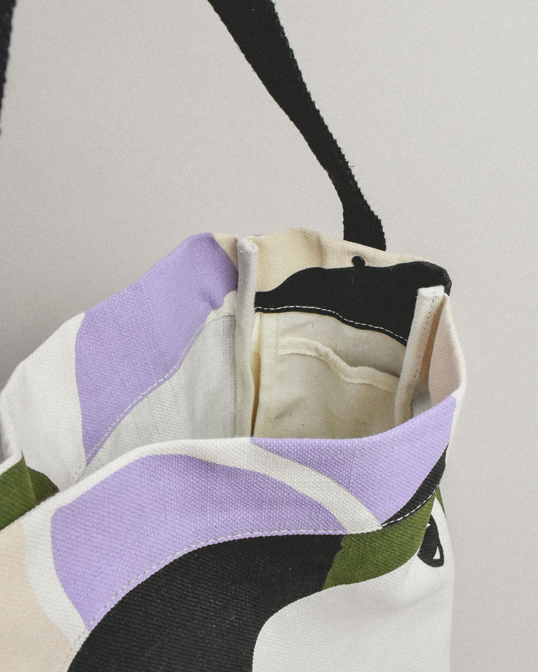 thick tote bag / spring fields print