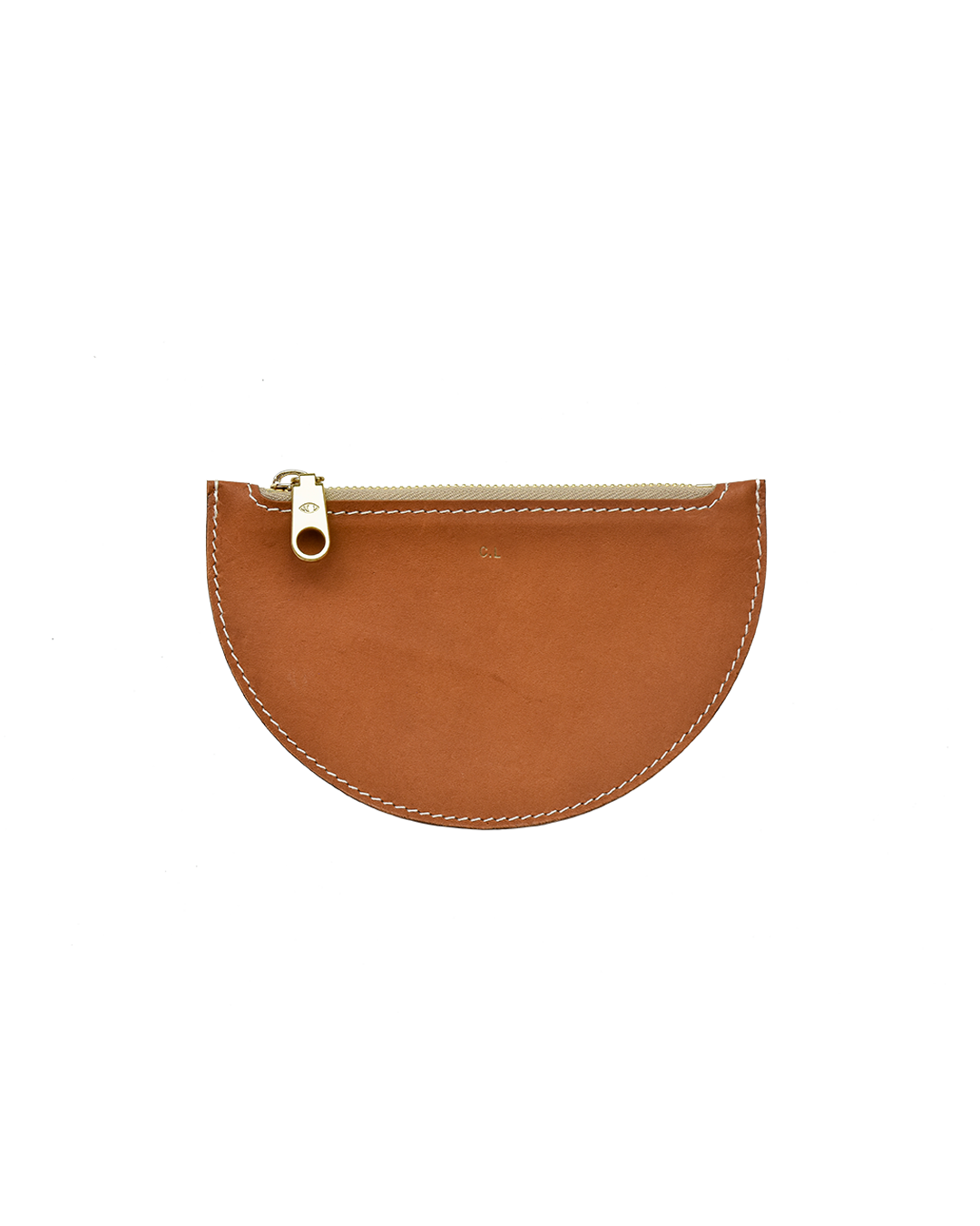 xs moon coin purse leather kit / bark